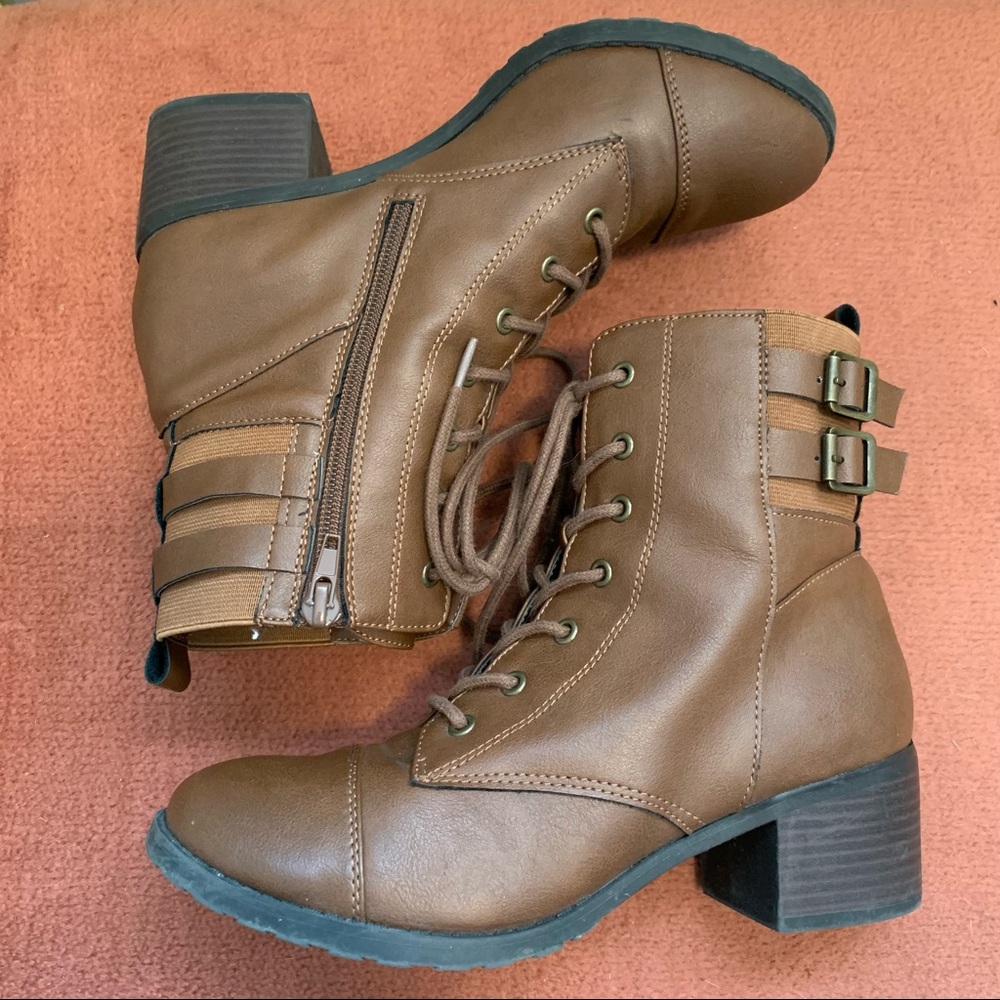 Brash | Brown Riot Combat Boots - Picture 3 of 9